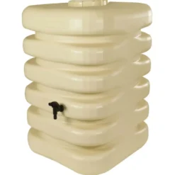 Récupérateur à eau cubique coloris beige - 350 L