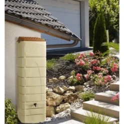 Récupérateur à eau mural beige Bellijardin - 650 litres