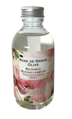 Recharge bâton à parfum Lothantique Jardin d'aquarelles Rose de Damas Olive – 200 ml