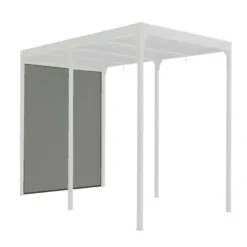 Rideau pour pergola 3630 BI/PER 3660 BI coloris gris en PVC - 3,4 x 2,2 m