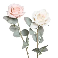 Rose artificielle rose clair - 63 cm