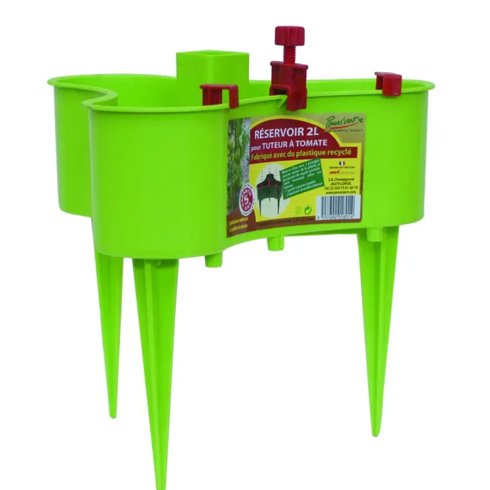 Réservoir 2L système de goutte à goutte pour tuteur à tomate - vert anis