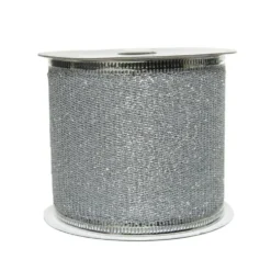 Ruban argent en polyester - 270 x 6,30