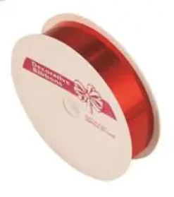 Ruban décoratif rouge avec effet métallisé - 19 mm x 4 m