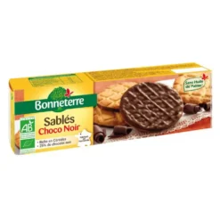 Sablés au chocolat noir bio carton Bonneterre - 120 g