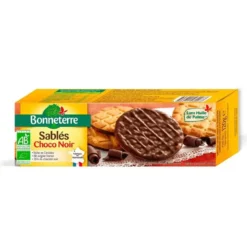 Sablés au chocolat noir bio carton Bonneterre - 120 g