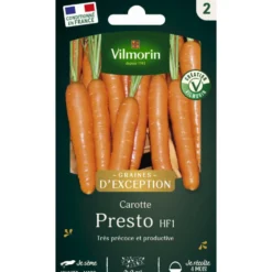 Sachet de semences potagères graines de carotte Presto HF1 Graines d'Exception