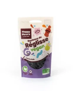 Sachet réglisse rouleau vegan bio Happy Hours en Biovallée - 115 g