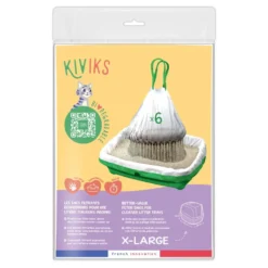 Sacs à litière filtrants pour chat coloris blanc Kiviks - Taille XL 55 x 40 x 26 cm