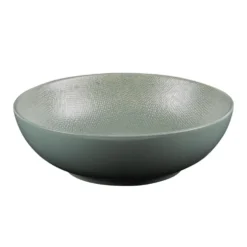 Saladier en grès vert effet martelé Vesuvio - Ø 24 cm
