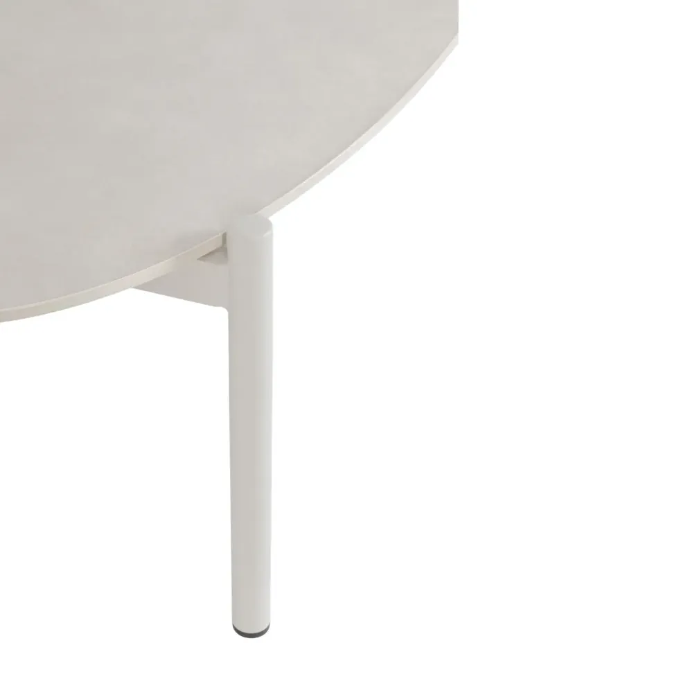 Salon bas crème en aluminium et corde Bizzotto Miravet