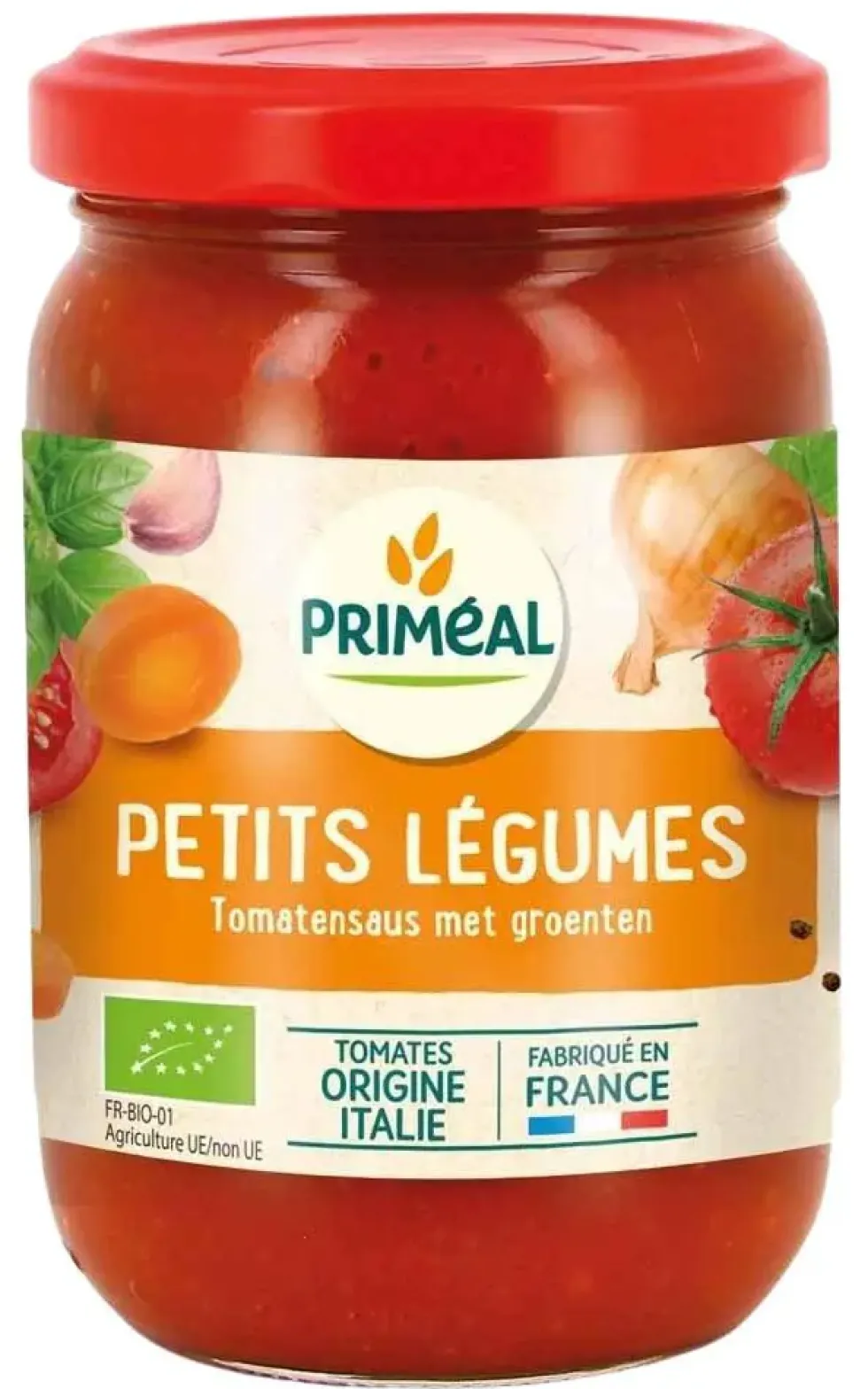 Sauce tomate aux petits légumes bio en pot de 200 g