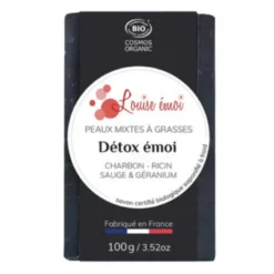 Savon solide "Détox émoi" huile de ricin et charbon - 100g