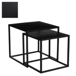 Selette Goa coloris noir en métal - 30 x 30 x 29 cm
