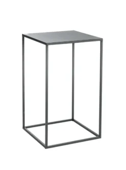 Sellette carrée en métal noir Quinty taille 3 - 30 x 30 x 50 cm