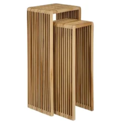 Sellette haute en bois recyclé marron Yonker - 35 x 25 x 80 cm