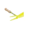 Serfouette fleurs Panne + Fourche vert anis