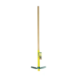 Serfouette forgée panne et fourche jaune/verte Leborgne - 30 cm