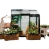 Serre de jardin en aluminium laqué noir ACD Miccolo 04 Blackline - 82 x 298 cm