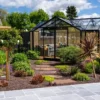 Serre de jardin en aluminium noir ACD Sophie 22,59 m² - 451 x 593 cm