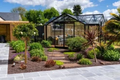 Serre de jardin en aluminium noir ACD Sophie 22,59 m² - 451 x 593 cm