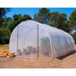Serre de jardin en plastique transparente 1 porte 9m² - 3 x 3 m