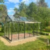 Serre de jardin Léonie coloris gris 13,62 m² ACD - 306 x 445 cm