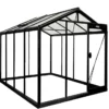 Serre de jardin R204H coloris noir en verre Blackline - 232 x 298 cm