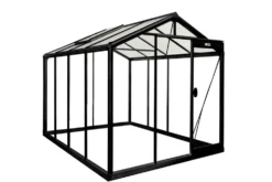 Serre de jardin R204H coloris noir en verre Blackline - 232 x 298 cm