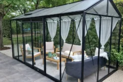 Serre de jardin R206H en aluminium 10,32 m² ACD - 232 x 445 cm