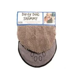 Serviette de toilettage pour chien coloris gris - 33 x 79 cm