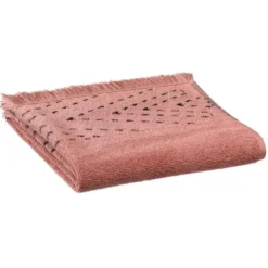 Serviette de toilette en coton coloris blush Julia - 50 x 100 cm