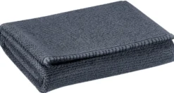 Serviette invité en coton coloris ombre Vivaraise Bora - 50 x 30 cm
