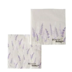 Serviettes en papier motif Lavande x20 - 16,5 x 16,5 cm
