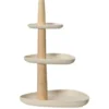 Serviteur 3 plateaux coloris marron en fibre de bambou - 45 x 35 x 30 cm