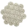 Set de table en PVC coloris blanc Hexagone flocon - Ø 38 cm
