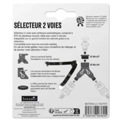 Sélecteur 2 voies botanic® avec embouts automatiques - Ø 20 x 27 mm