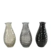 Soliflore coloris gris en verre - 8,2 x 8,2 x 13,1 cm