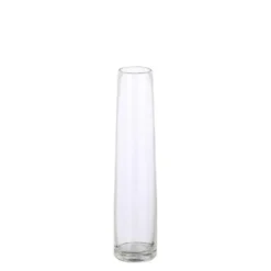 Soliflore en verre transparent Xandra - Ø 7 x H 30,5 cm