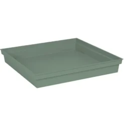 Soucoupe carrée en polypropylène vert laurier Eda Toscane - 40 x 40 cm