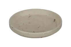 Soucoupe coloris gris en granite - Ø 11,2 x 1,6 cm