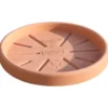 Soucoupe à double bord en polyéthylène Terre de sienne Euro3plast - Ø 30 cm