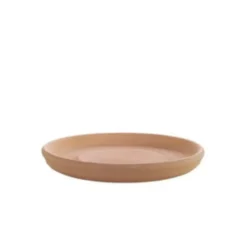 Soucoupe en terre cuite émaillée coloris blue wawe Les Poteries d'Albi - Ø 36 x H 5,5 cm