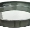 Soucoupe pour pot évasé coloris gris en métal recyclé - 28 x 28 X 3,25 cm