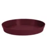 Soucoupe ronde en plastique rouge Bourgogne Eda Toscane - Ø 28 cm