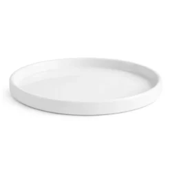 Soucoupe Subly coloris blanc en céramique - Ø 20 x 2,7 cm