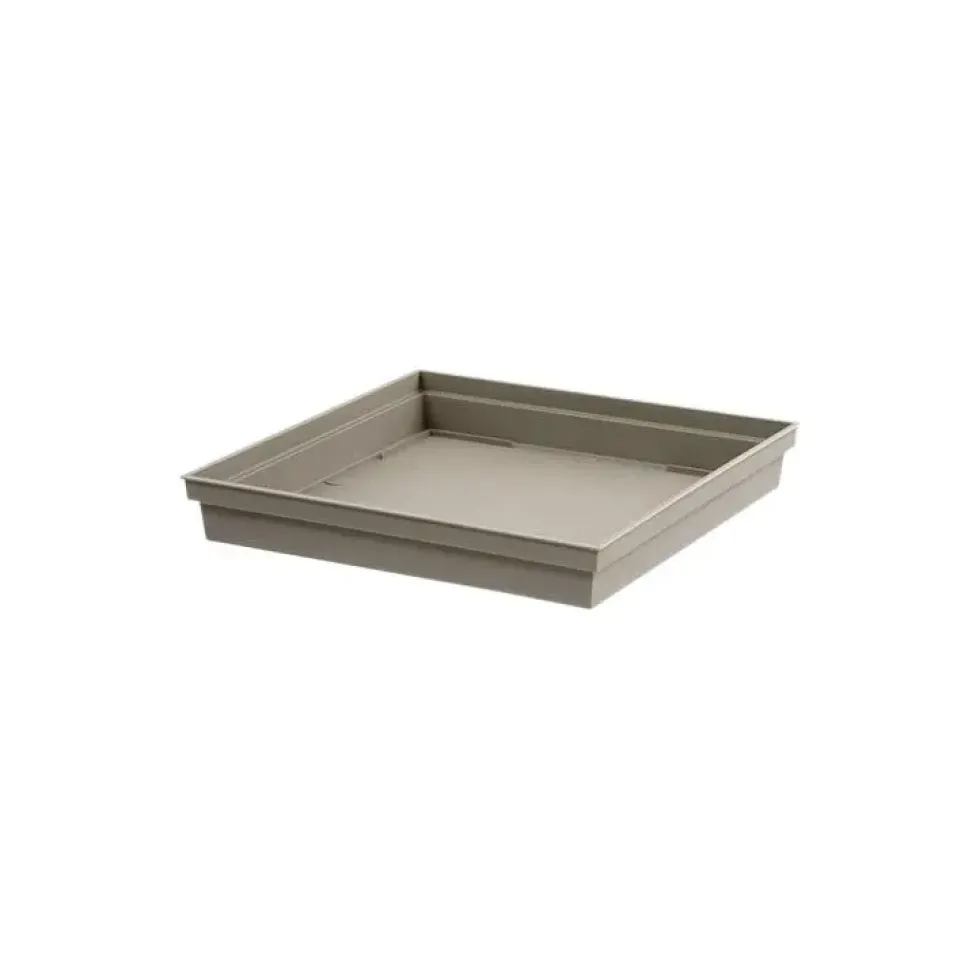 Soucoupe Toscane carrée coloris taupe 40 x 40 x 5,9 cm