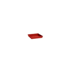 Soucoupe Toscane carrée coloris rouge rubis 40 x 40 x 5,9 cm
