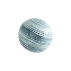 Sphère décorative en marbre blanc noir Penez Herman - 20 cm