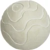 Statue cylindrique en fibre argile coloris blanc cassé Decoris - 51 x 51 x 47,5 cm